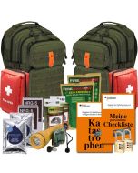 Notfallrucksack für 2 Personen - Vorbereitet mit PrepBag für Krisensituationen
