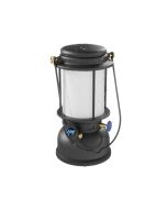 Schwarze Petromax LM500 LED-Laterne mit Tragebügel in Seitenansicht