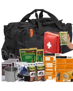 Notfallrucksack Familie XXL mit Rollen in schwarz