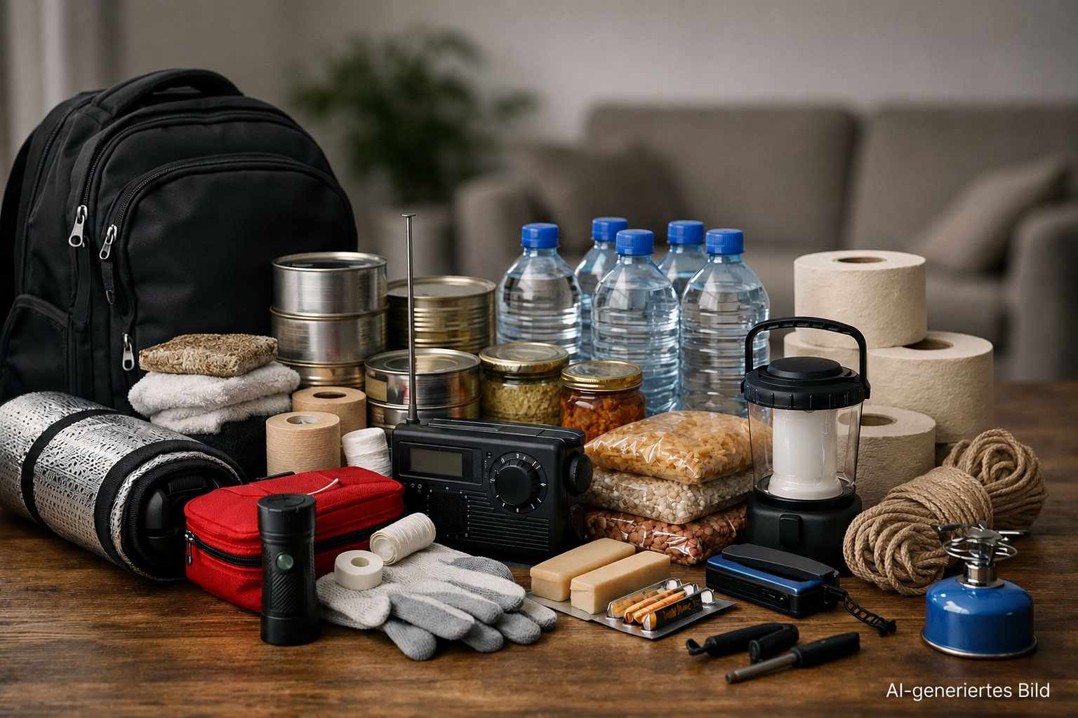 Krisenpaket für Wohnung zusammenstellen
