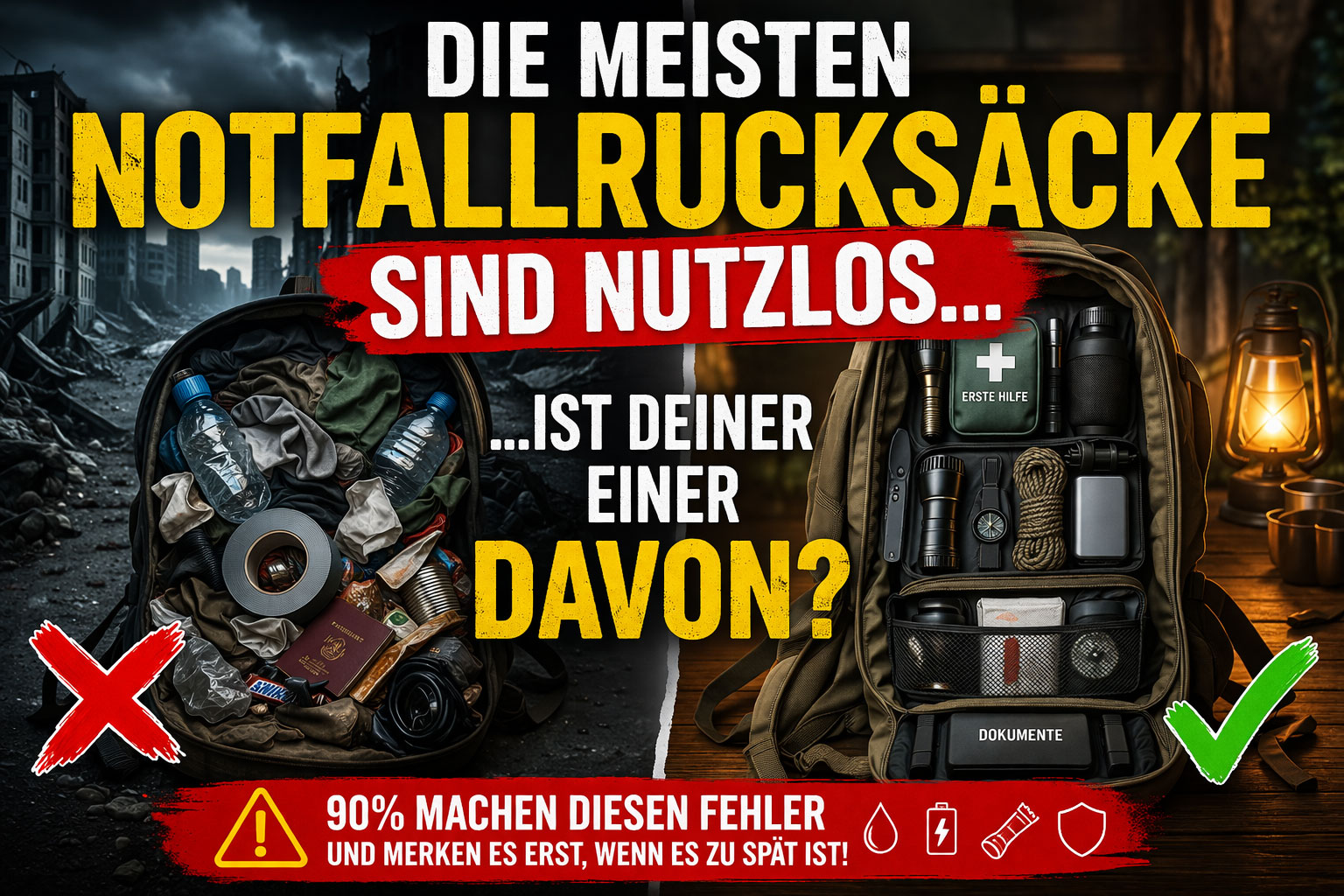 Warum dein Notfallrucksack im Ernstfall versagen könnte
