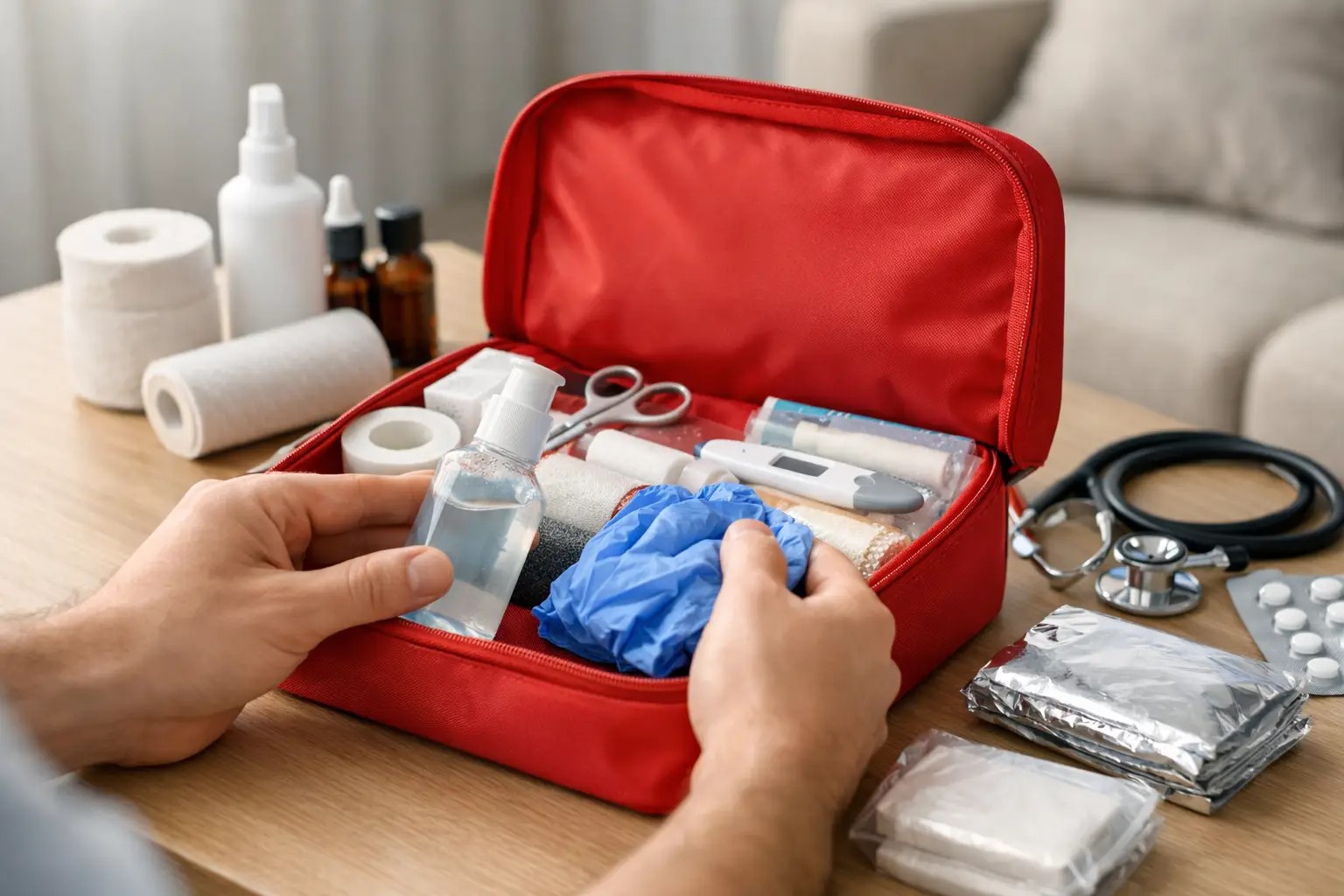 Erste Hilfe Set Notfall Zuhause richtig packen