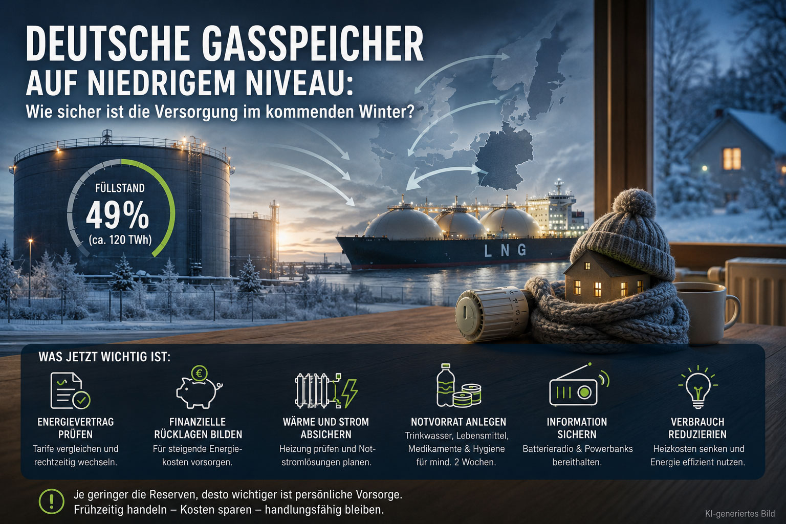 Gasspeicher auf Rekordtief: Wie gut ist Deutschland auf den Winter vorbereitet?