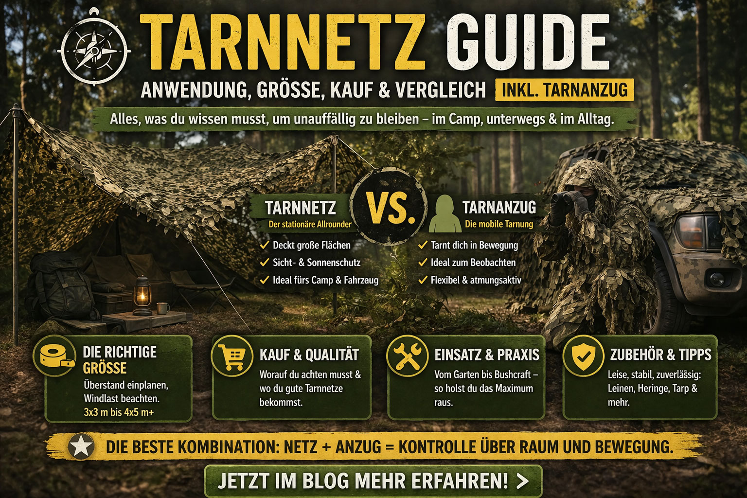 Tarnnetz Guide: Anwendung, Größe, Kauf & Vergleich