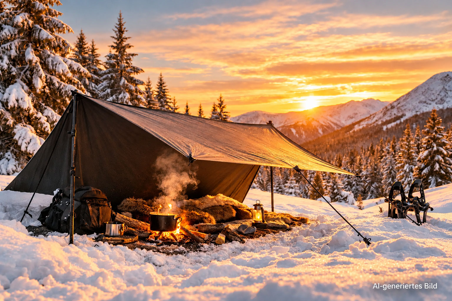Welches Tarp für Winter? Darauf kommt es an