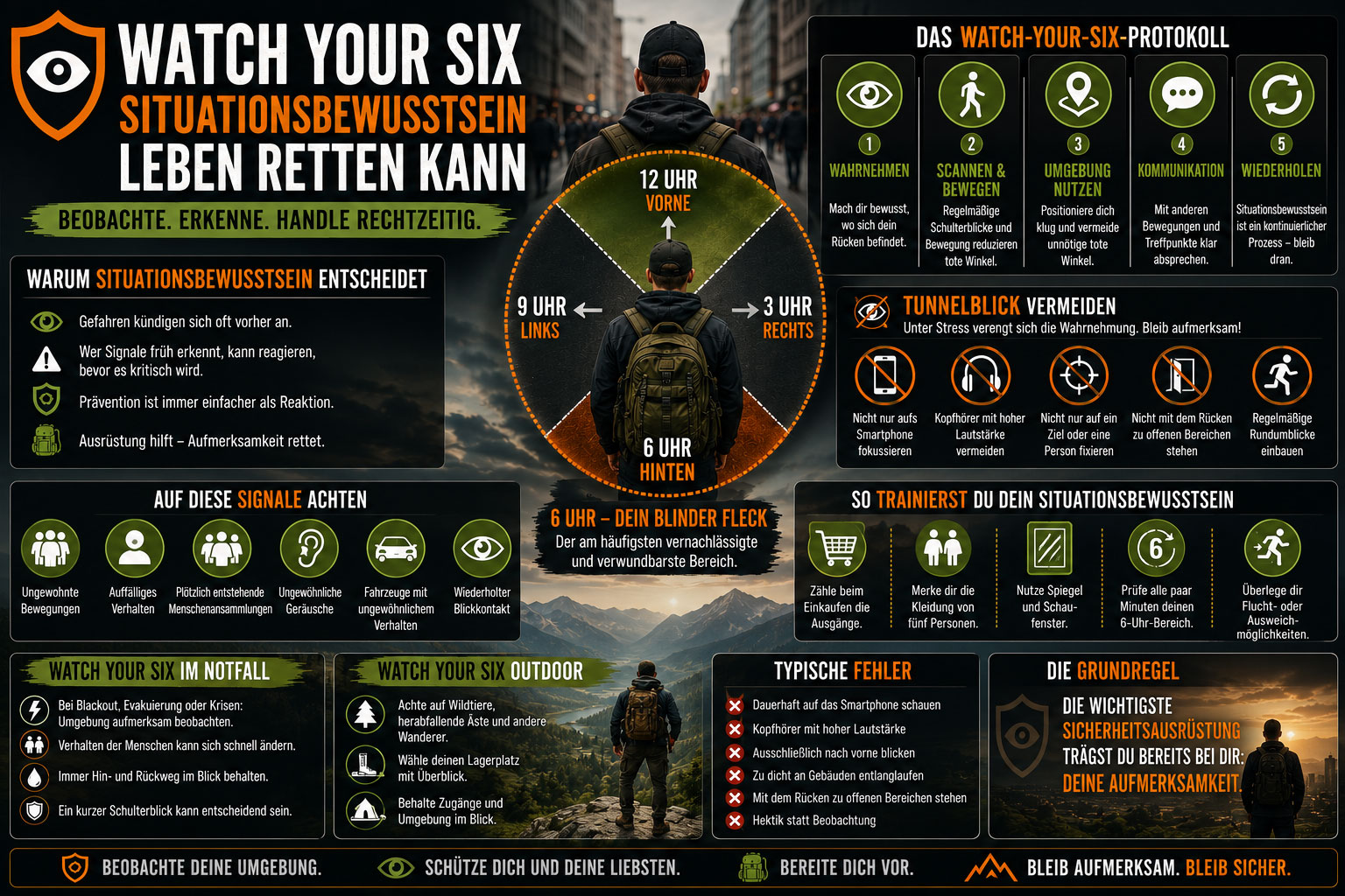 Situationsbewusstsein im Notfall - Watch your six