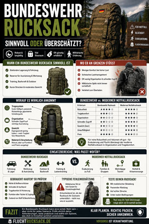 Bundeswehr Rucksack Checkliste als PDF Download
