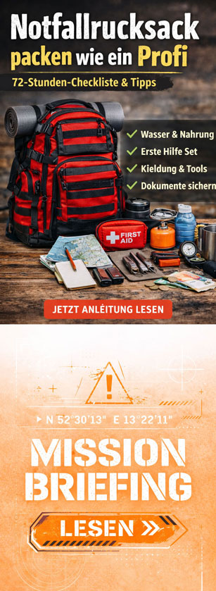 Notfallrucksack packen wie ein Profi
