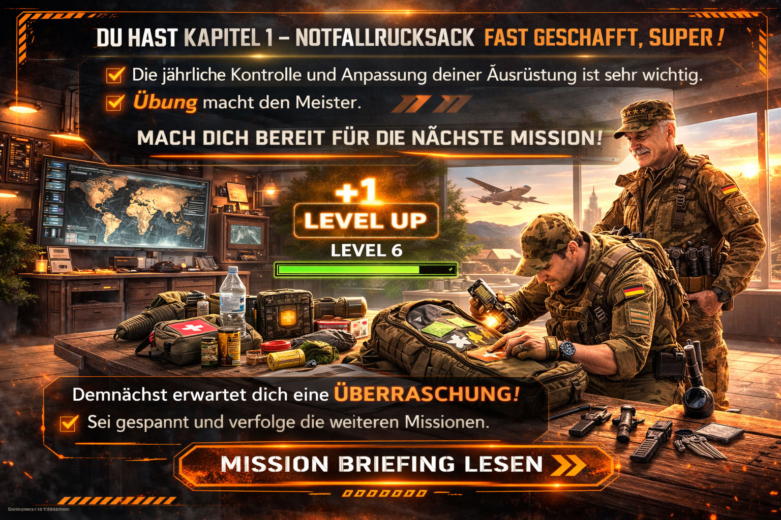 Mission 6 Ausr&uuml;stung kontrollieren